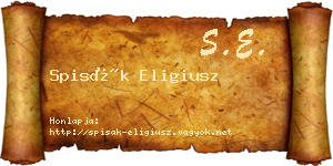 Spisák Eligiusz névjegykártya